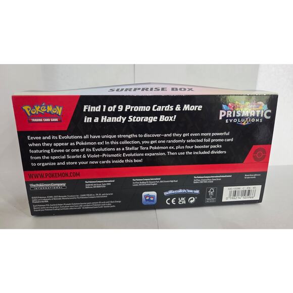 Pokemon Prismatic Evolutions Surprise Box, Dice, Condition Markers, Card Divider - Picture 6 of 9